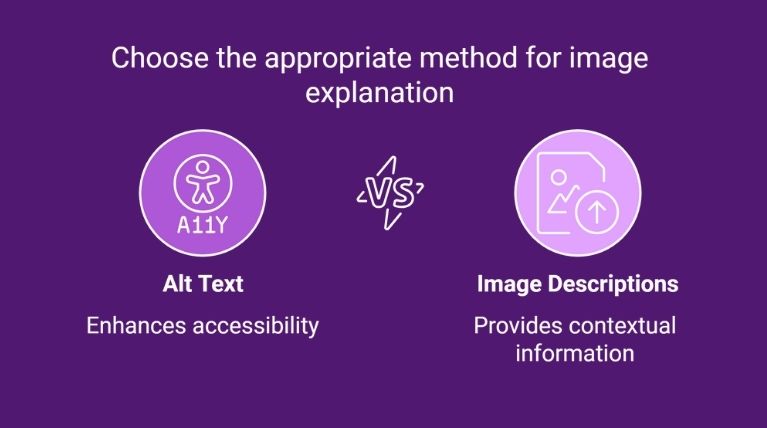 alt text vs image descriptions